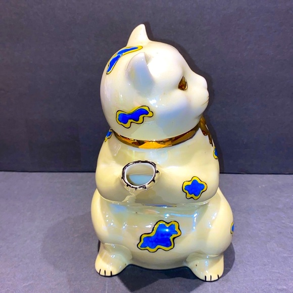 “This Kitty Needs A Home”Gold Castle Kitten Handpainted Porcelain Teapot - Picture 4 of 12